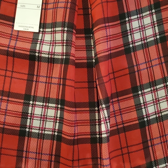 ABS plaid top sz M - Picture 5 of 9